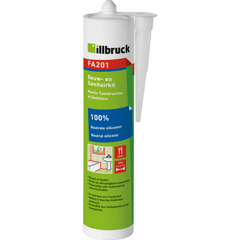 Illbruck FA201 bouw- en sanitairkit Transparant-grijs 310ml