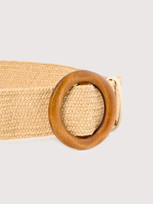 Ceinture détail boucle en bois