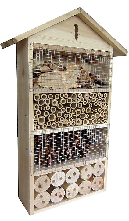 Hôtel à insectes en pin h.45 cm