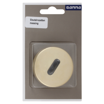 GAMMA sleutel rozet rond messing glans