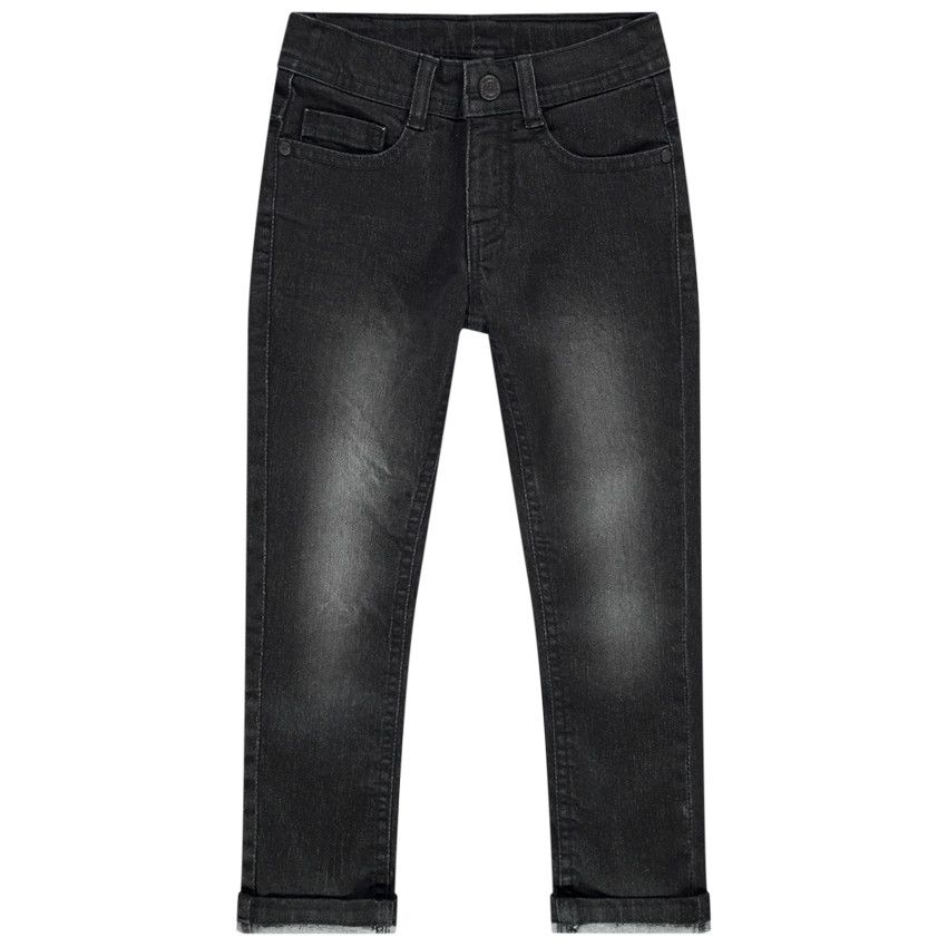Jean slim effet used - Noir