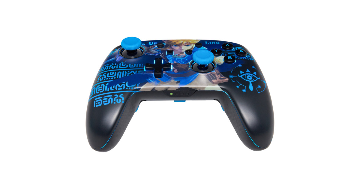 PowerAEnhanced Wireless Controller for Nintendo Switch with Lumectra - Wake Up Link  (Blauw)