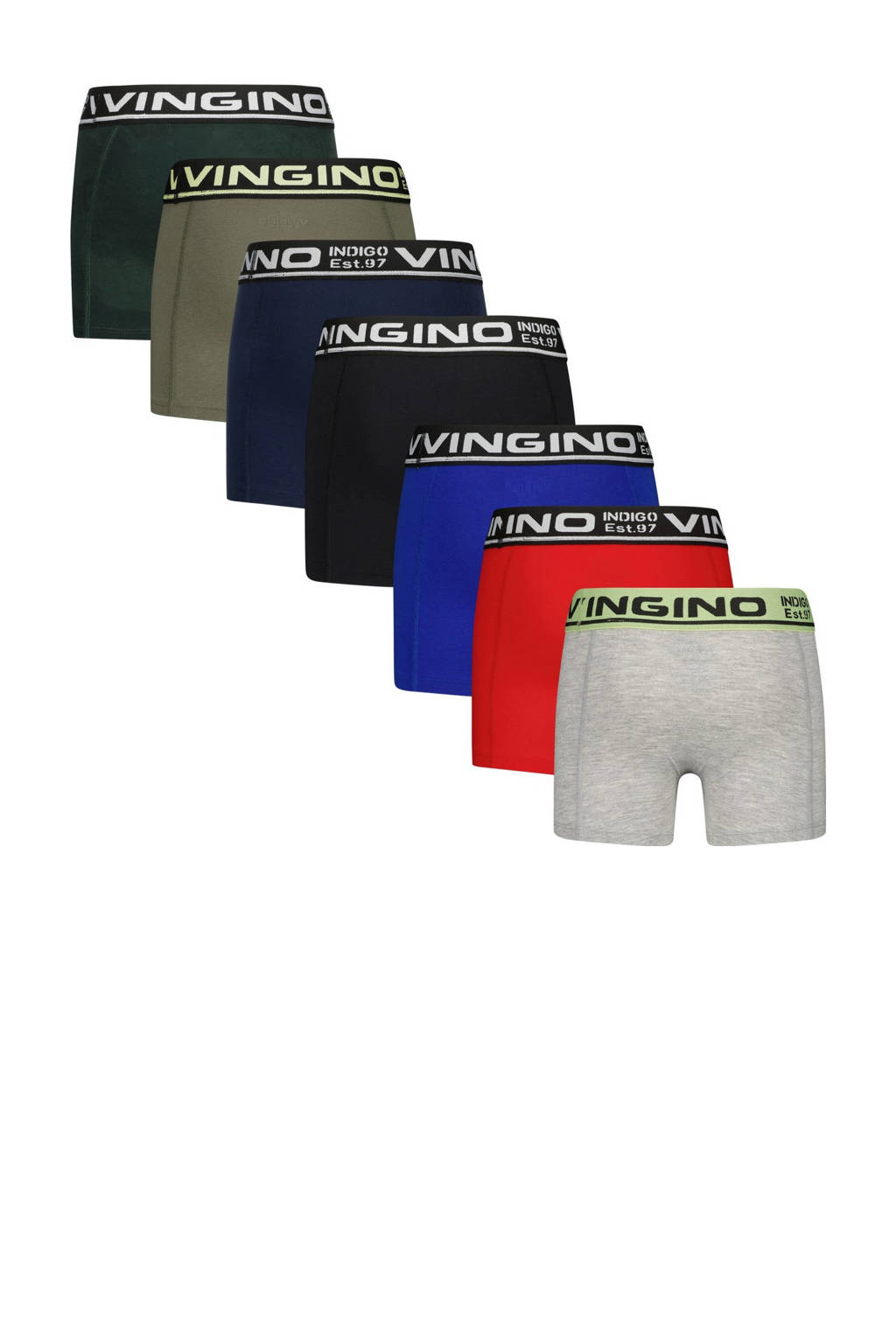 boxershort - set van 7 donkerblauw/multicolor
