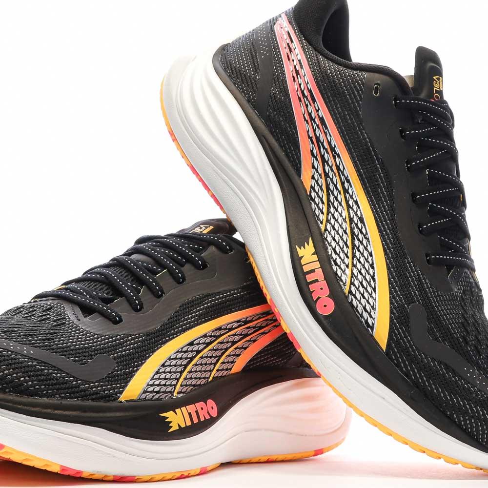 Puma Chaussures de running Noires/Oranges/Roses Homme Puma Velocity