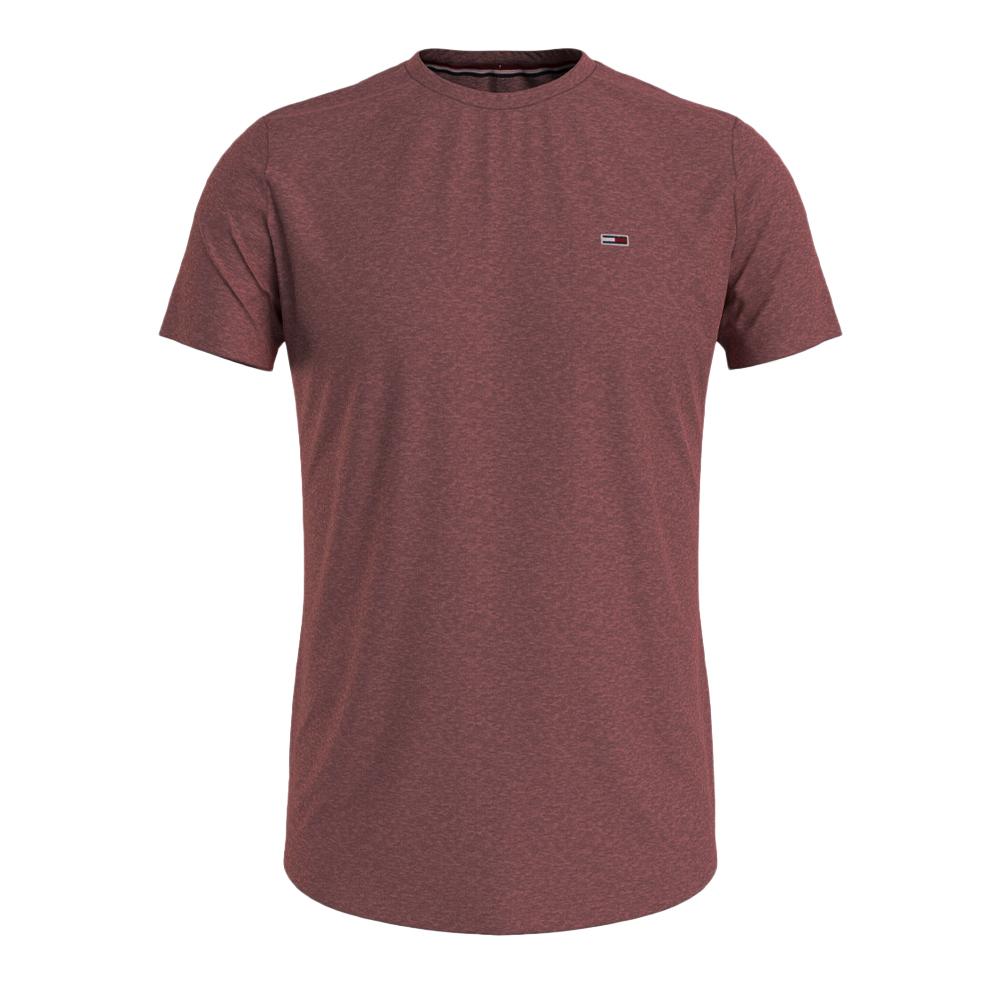 Tommy Hilfiger T-shirt Bordeaux Homme Tommy Hilfiger Slim Jaspe