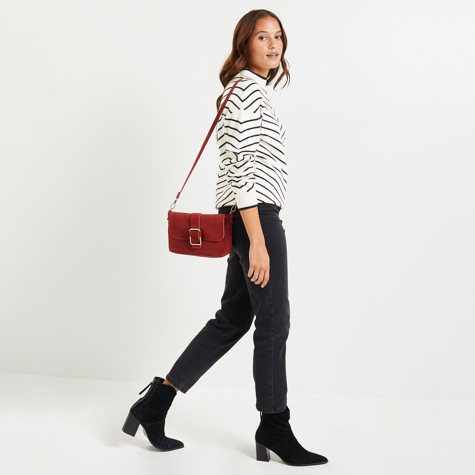 Pull col montant femme