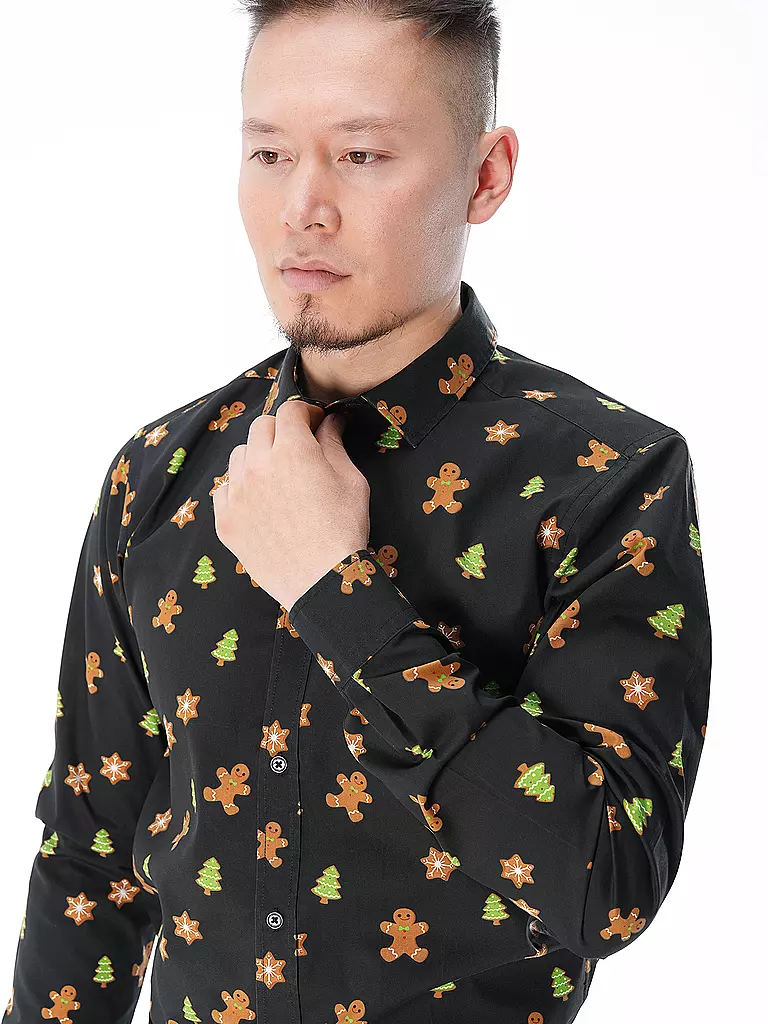 ONLY & SONS Hemd Slim Fit  ONSALF XMAS dunkelblau