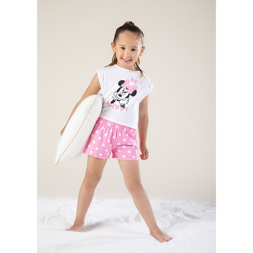 Pyjama court print Minnie Disney et short à pois - Multicolore