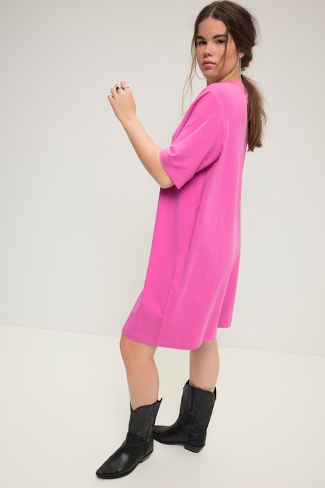 Extra Longshirt, Rundhals, Halbarm, Oversized