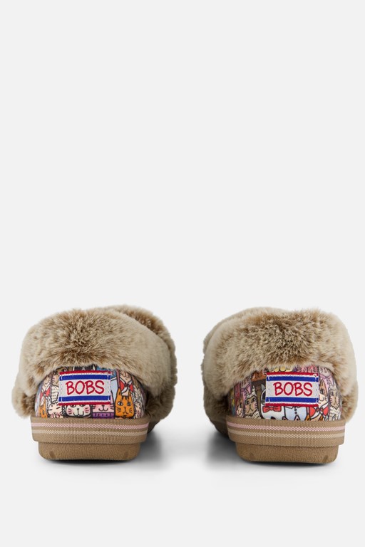 Skechers Bobs Too Cozy Chic Cat Pantoffels taupe
