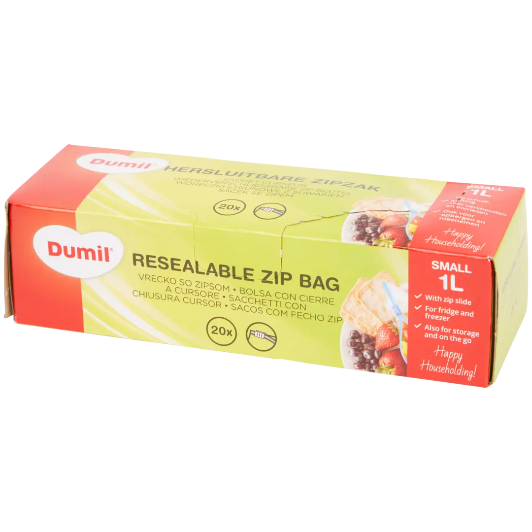 Hersluitbare zak 1 liter | 20 stuks
