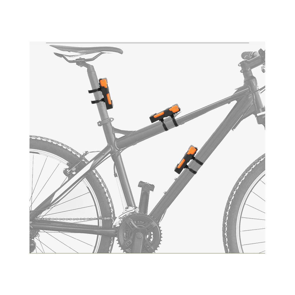 Fahrradschloss Velo Anti-Diebstahl Motorrad Glieder Schloss mit Halterung   3 Schlüssel - Schwarz