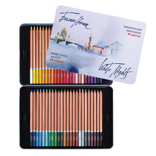 WHITE NIGHTS™ Künstler-Aquarellstifte-Sets, Metallkästen