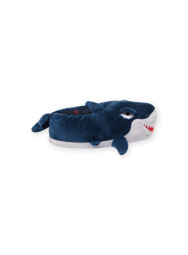 Pantoufles bleues requin 3D enfant garçon