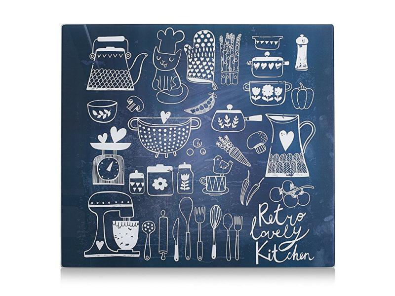 Zeller Present Herdabdeckplatte Lovely Kitchen Schwarz Herdabdeckplatte