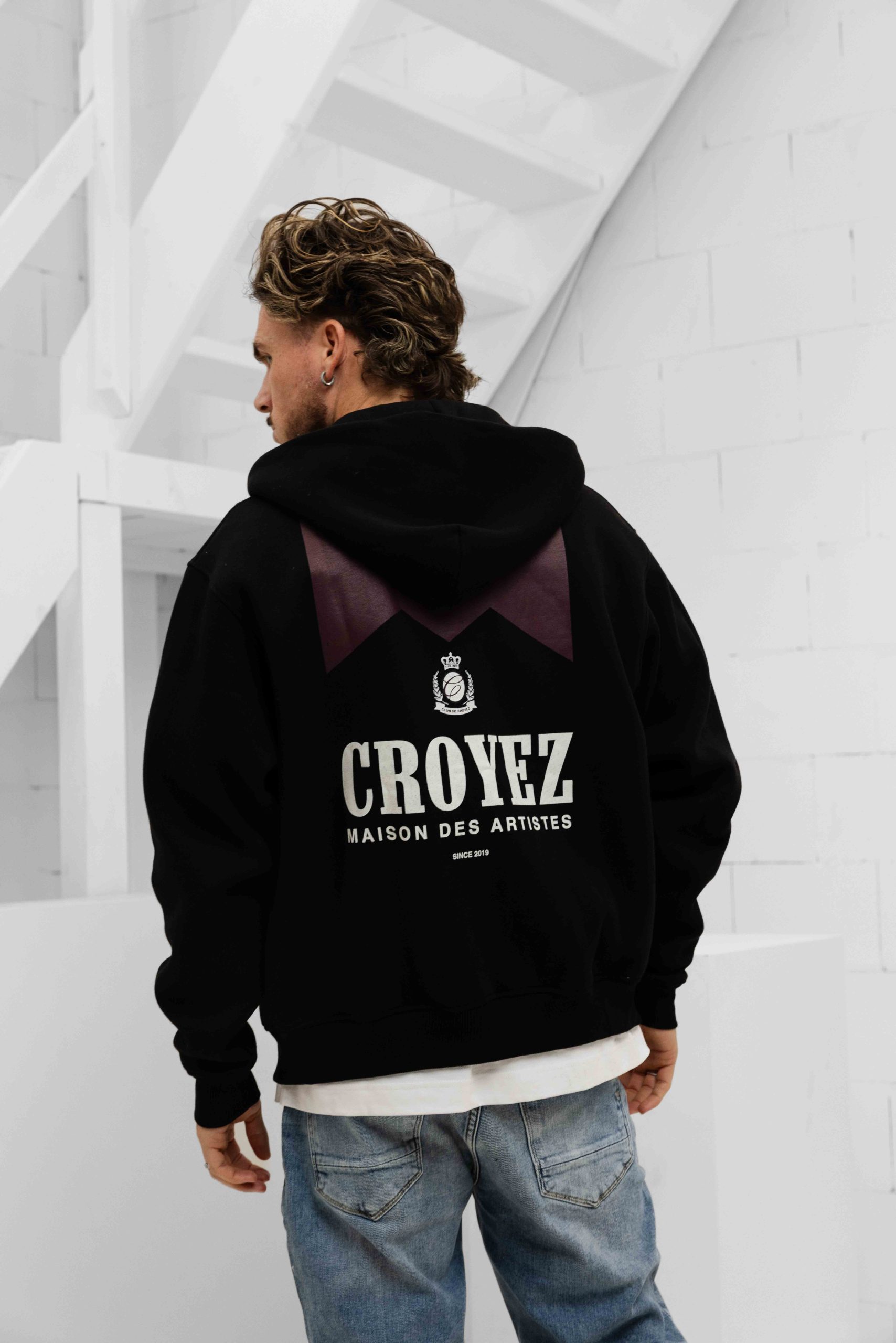 Croyez Maison Fumes Zip Hoodie Heren Zwart