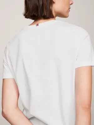 Camiseta Heritage com gola redonda e logo