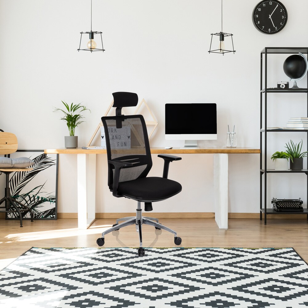 Profi Bürostuhl PROFONDO PRO Stoff/Netzstoff mit Armlehnen (höhenverstellbar) hjh OFFICE