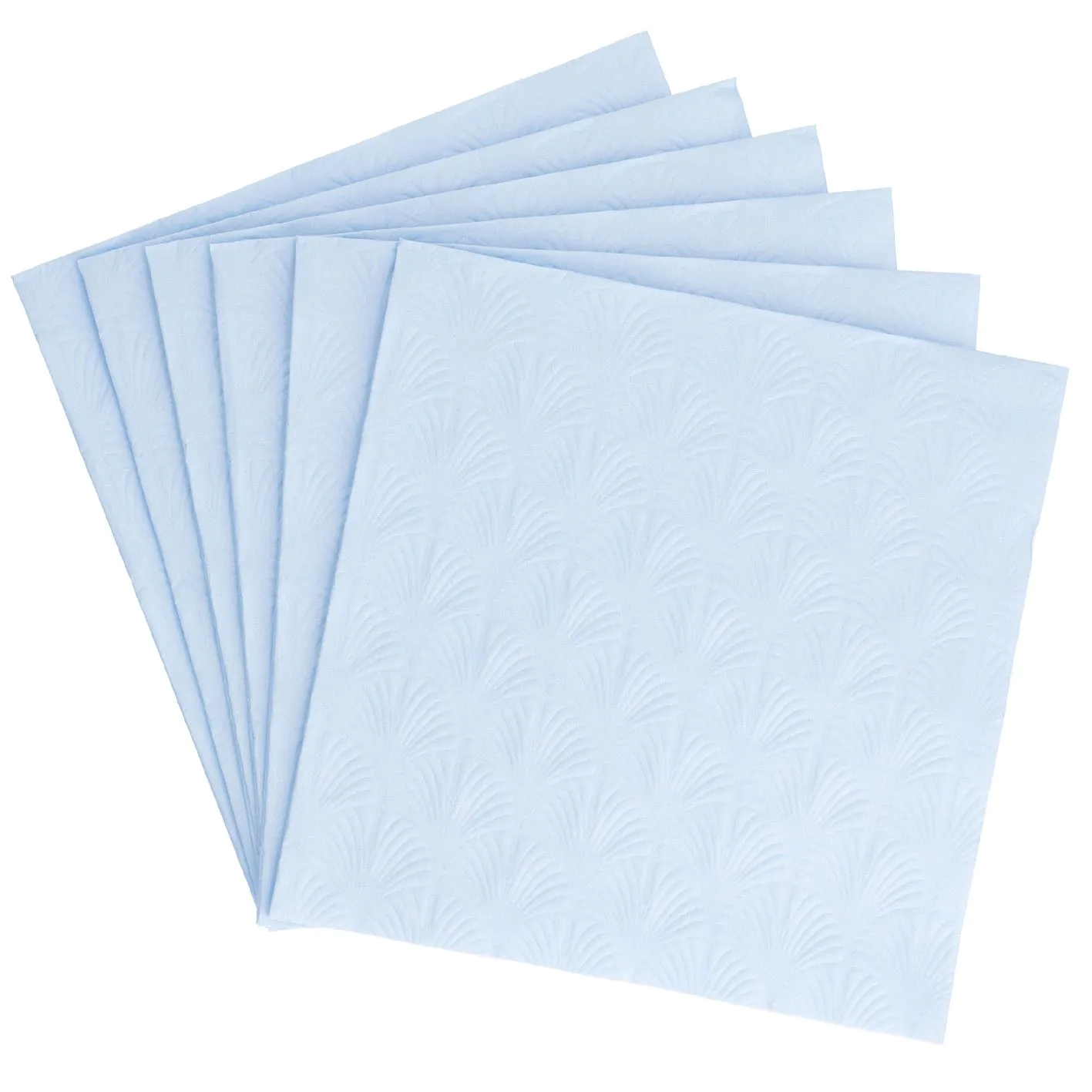 Serviette Artdeco, Prägung, hellblau