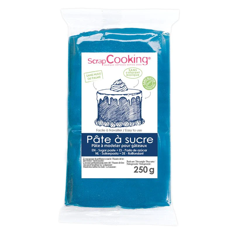 Pâte à sucre bleu foncé - 250 g Scrapcooking