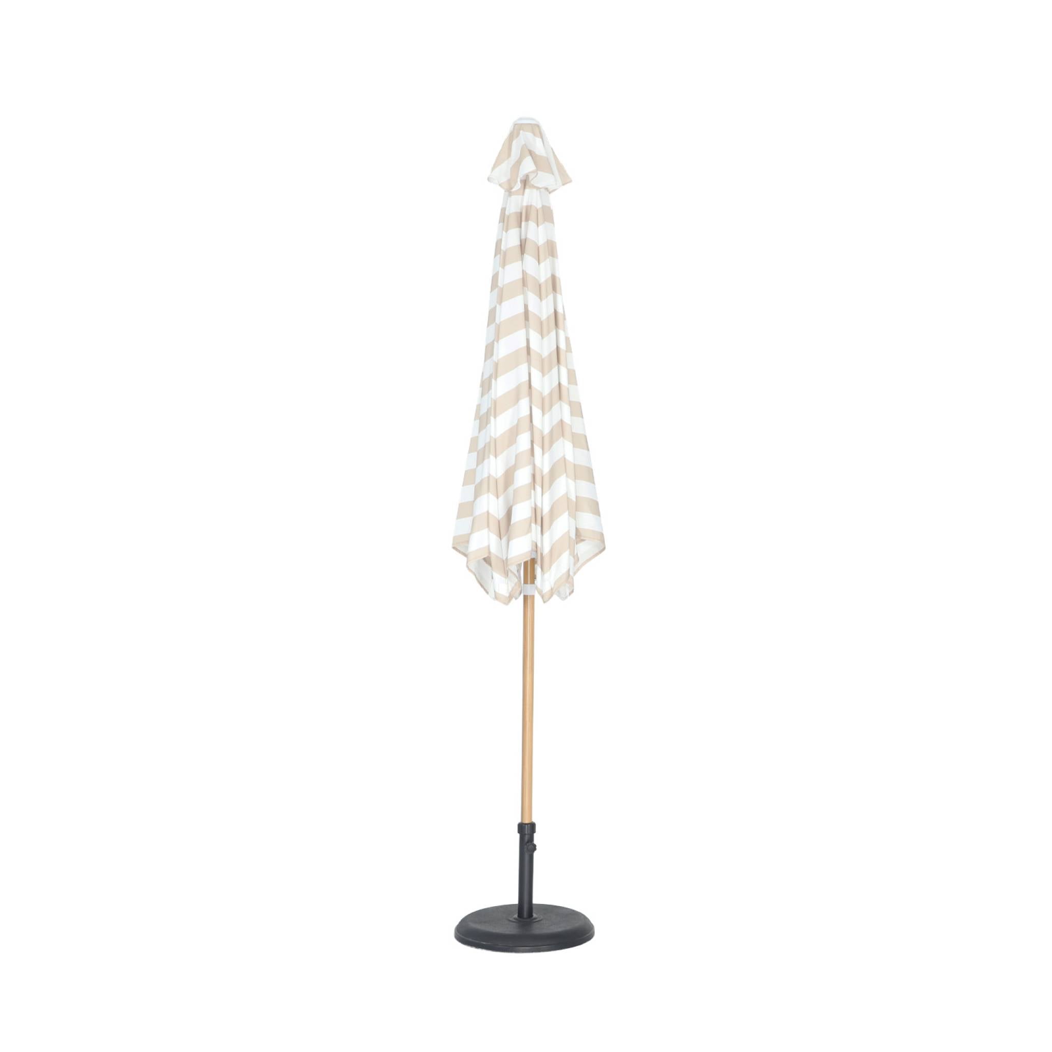 sweeek - Ronde parasol 3m centrale mast met houteffect