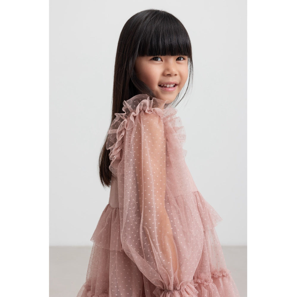 Køb MarMar Tulle Dotty Faded Rose Doth LS Kjole