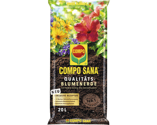 COMPO SANA® Kwaliteitspotgrond 20 L voor alle kamer-, balkon- en tuinplanten