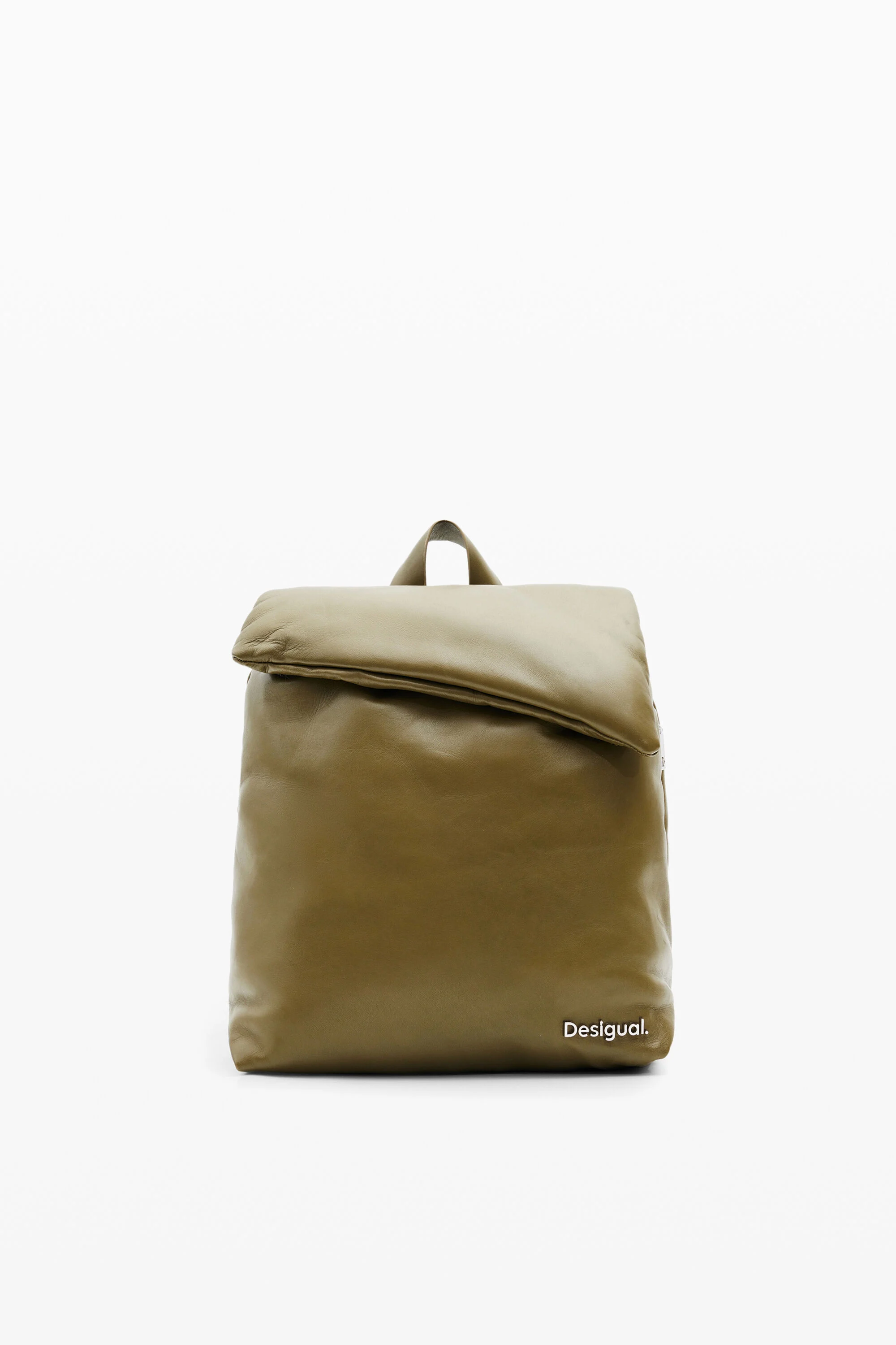 Mochila de couro acolchoada tamanho S