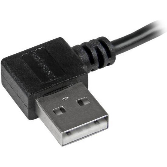 StarTech.com Câble USB A vers Micro B de 2 m avec connecteurs coudés à angle droit - M/M - Noir