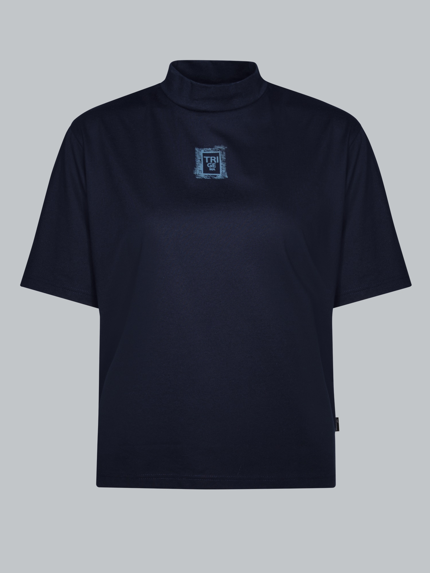 T-Shirt mit Stehkragen Navy