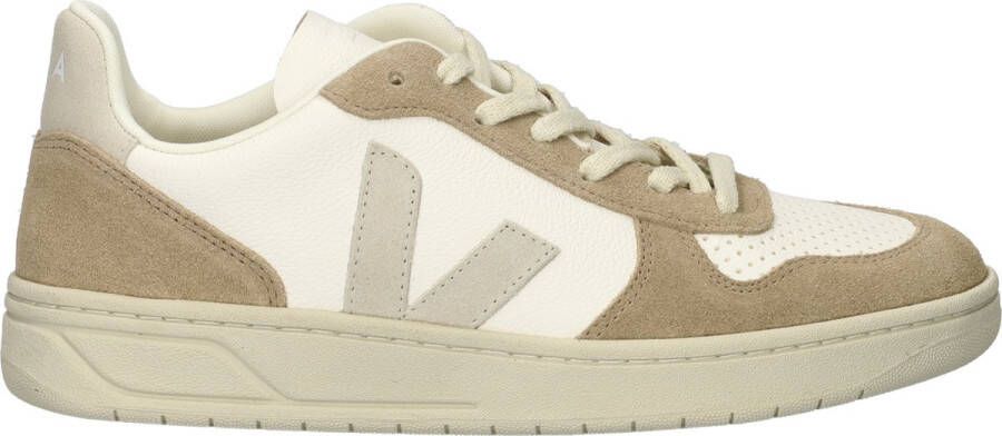 Veja V-10 Chromefree Leather Sneakers Wit Platine Vx0502935 White