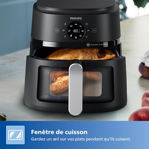 Friteuse sans huile Philips NA231/00 , Airfryer 6.2L noir Série 2000