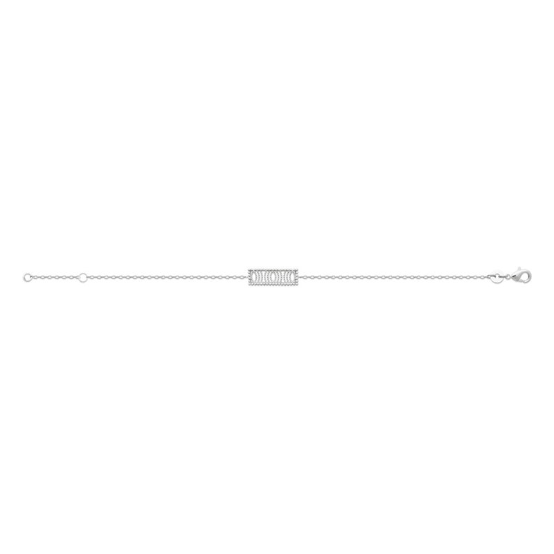 Bracelet Femme - Argent 925 - Oxyde de zirconium - Longueur : 18 cm