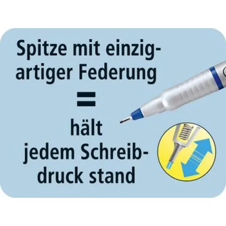 Fineliner mit gefederter Spitze - STABILO SENSOR F - fein - Einzelstift - blau