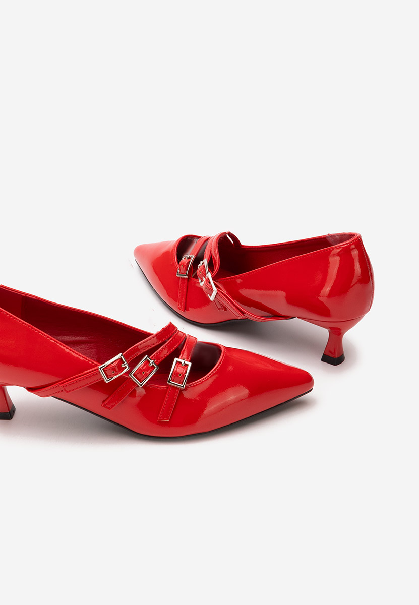 Chaussures à talon fin rouges Marcella