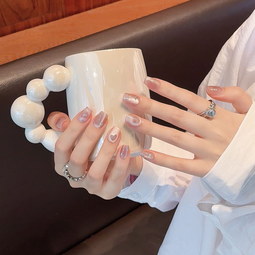 eovda - Heart Cat Eye Press On Nail (Various Designs)