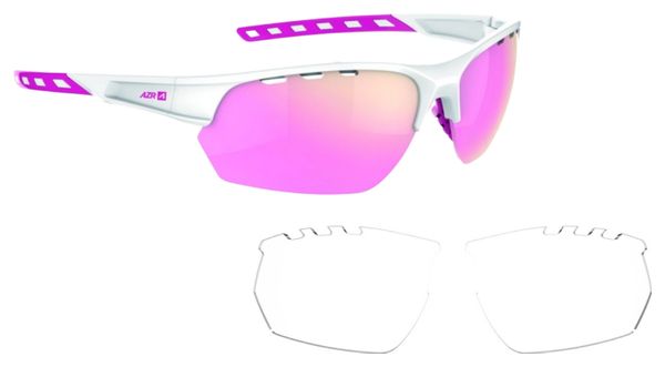 Coffret AZR Izoard Blanc Ecran Rose   Ecran Incolore