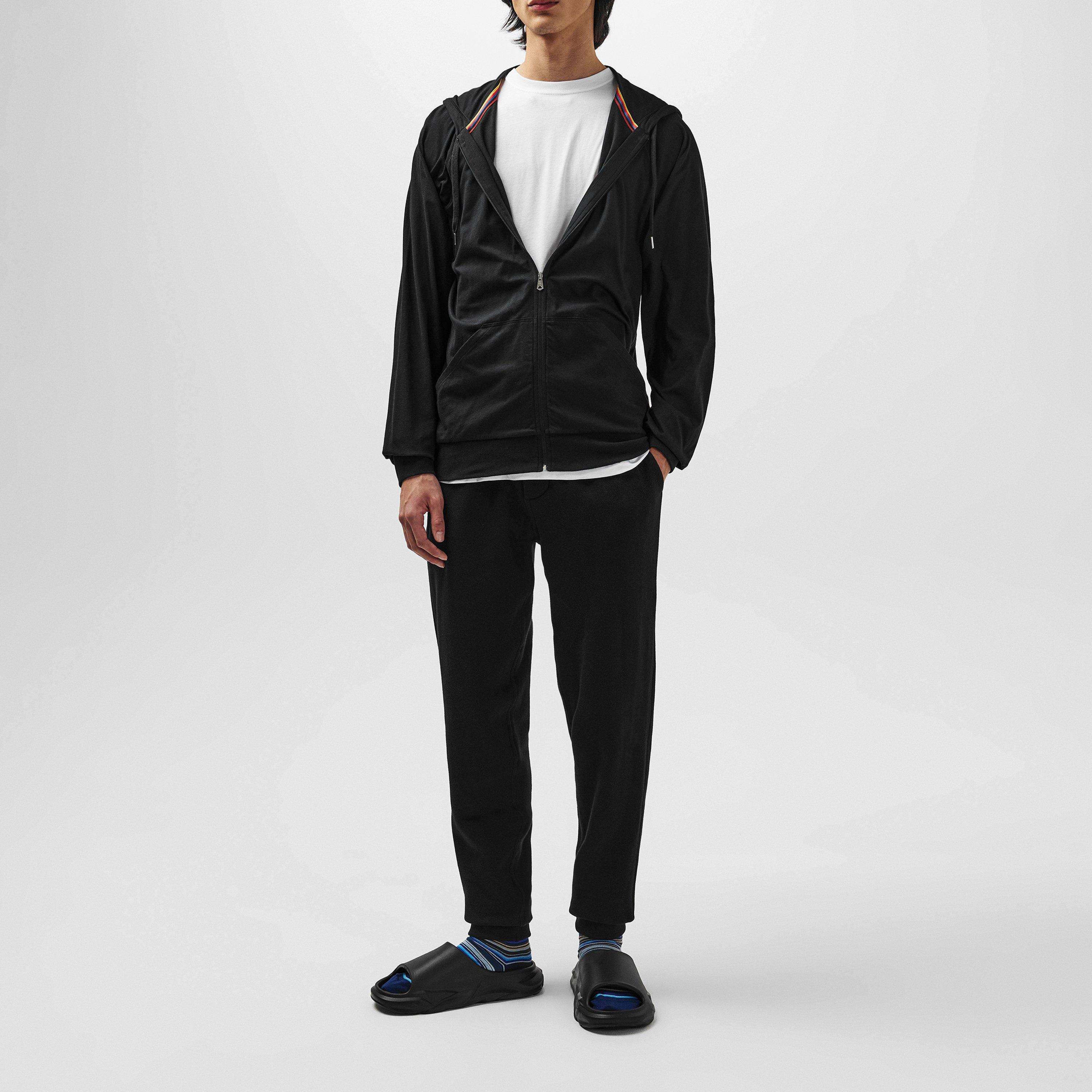 Paul Smith Cotton Jersey Zip Lounge Hoodie