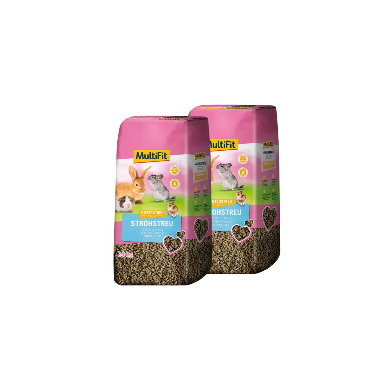 MultiFit Natur-Strohstreu Unterstreu 2x24 kg
