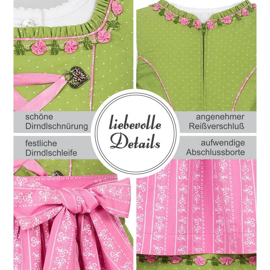 Nübler Kinderdirndl 3-teilig Lulu Grün