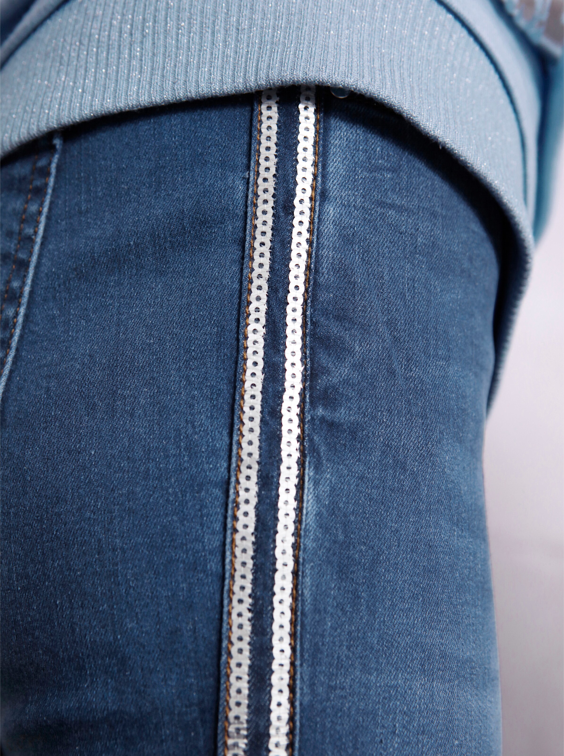CREATION L PREMIUM Baumwoll-Lyocell-Jeans in blue-stone-washed