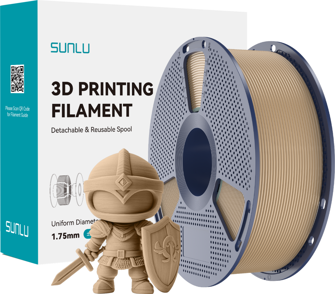 SUNLU  PLA+ Oak, 1,75 mm / 1000 g    Modifiziertes PLA Filament mit hoher Zähigkeit