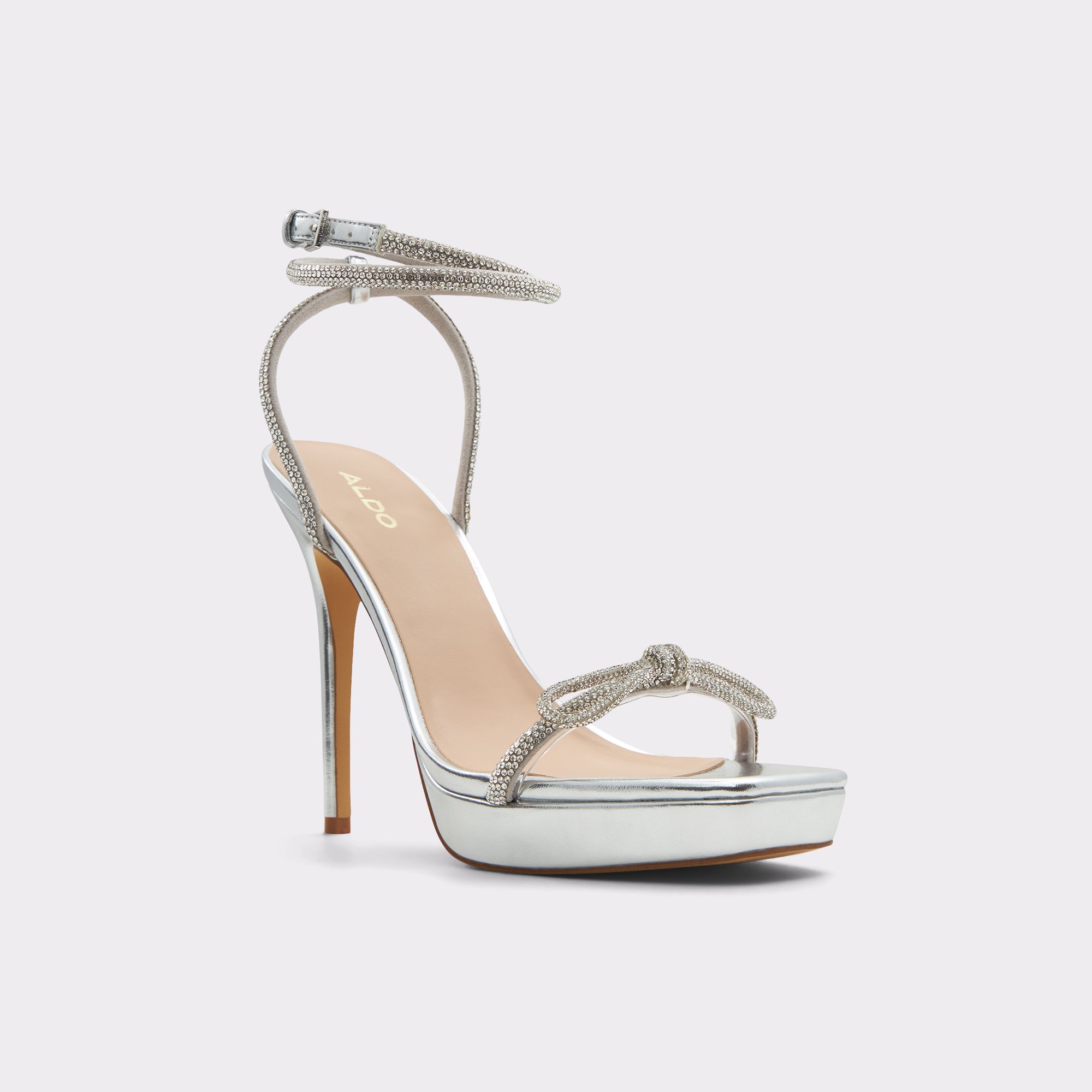 Domenica Silver Women Strappy Sandals