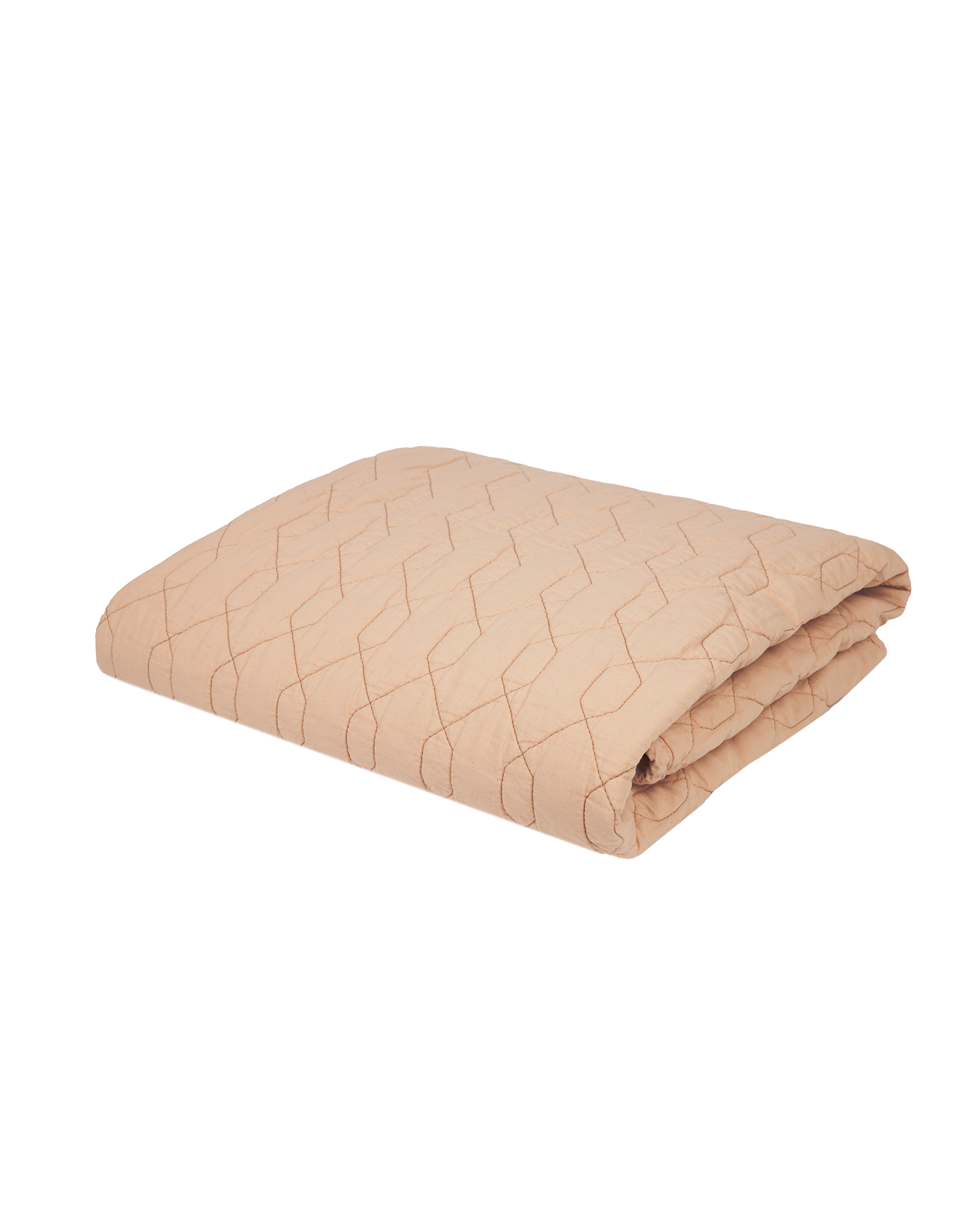 Couverture wabi-sabi matelassée en coton lavé | Rose