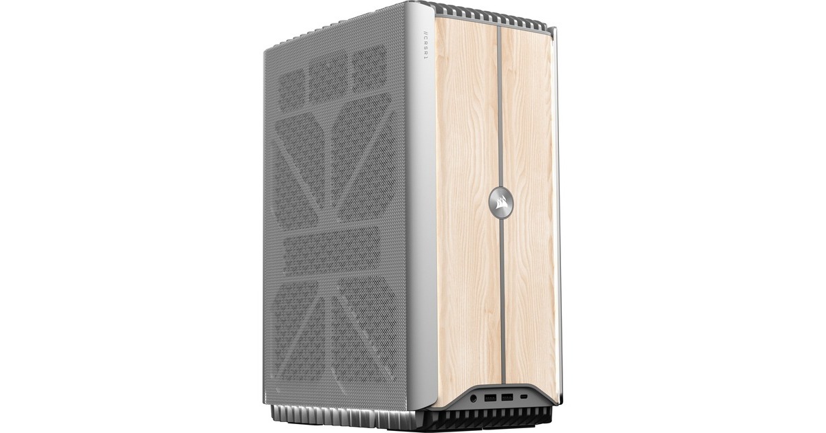 CorsairONE i500 (CS-9020039-PE) gaming pc  (Zilver/houtkleur | Core i9-14900K | RTX 4080 SUPER | 32 GB | 2 TB SSD)
