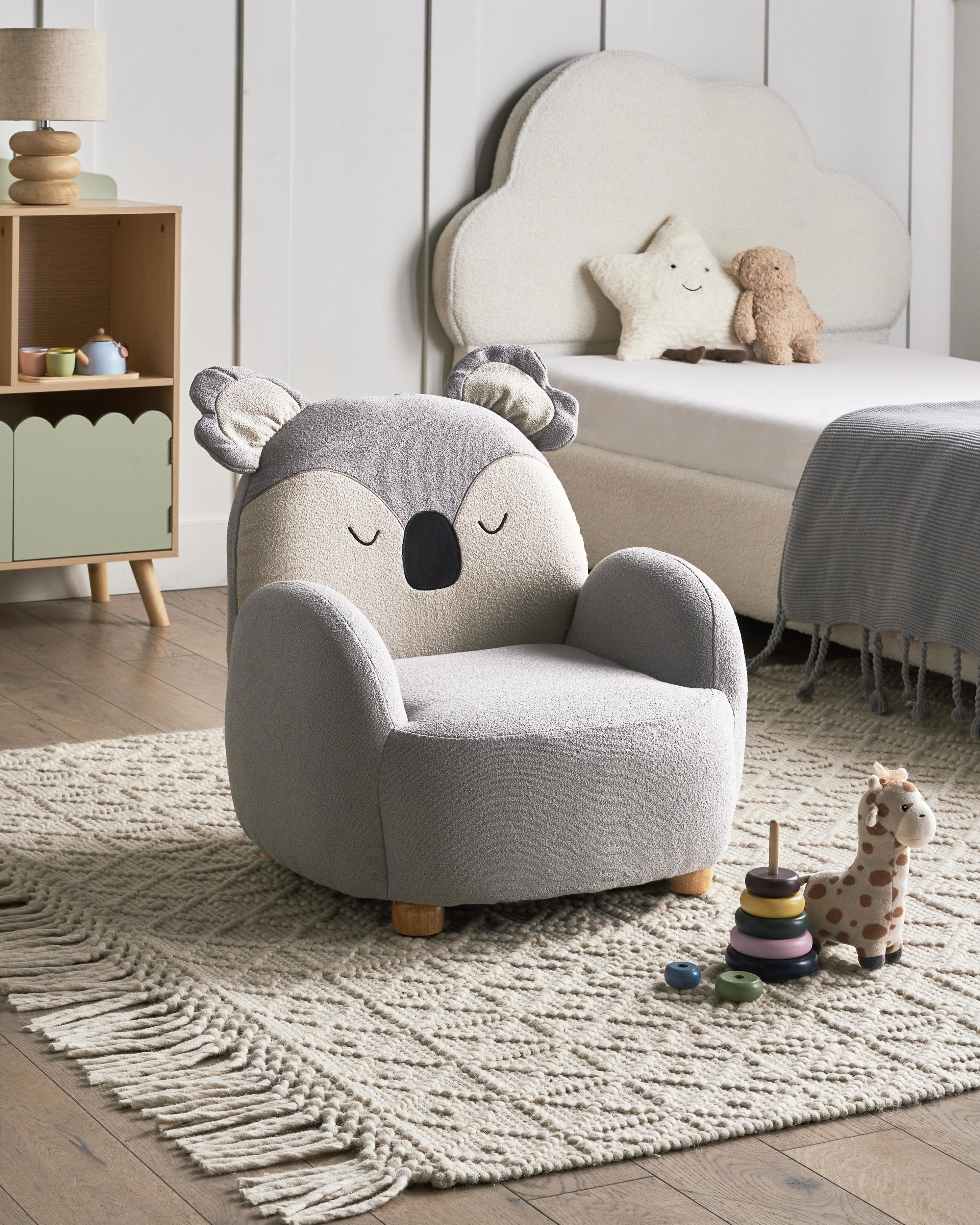 Kinderfauteuil Koala HERVIK Stof Grijs