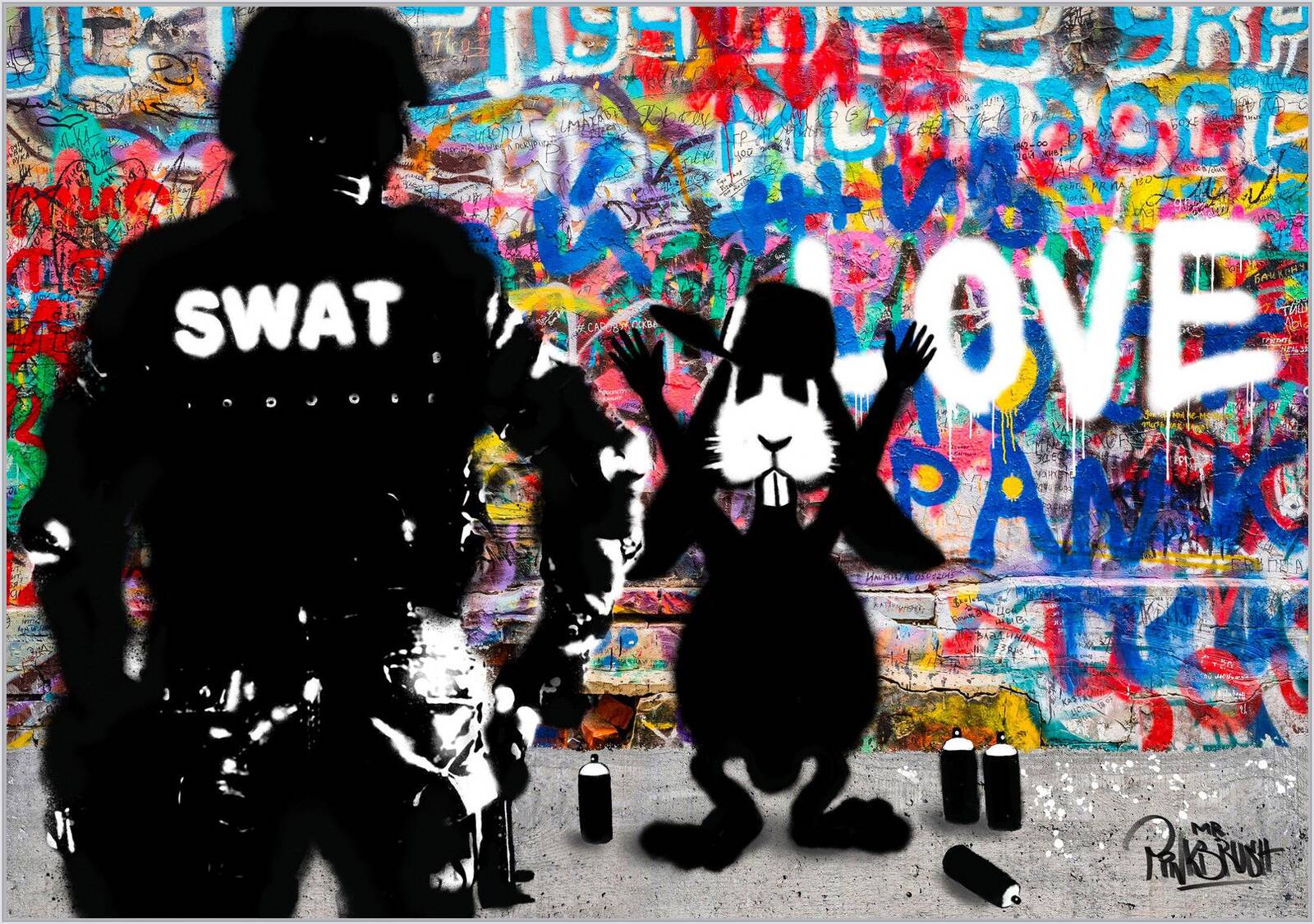SWAT by Mr. Pinkbrush - Limited Edition. Edition of: 150. Signed.