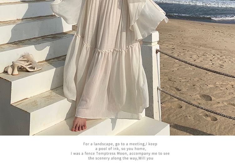 BOHEME - Set: Lange camisole top met split en hoge taille + Maxi A-lijn rok