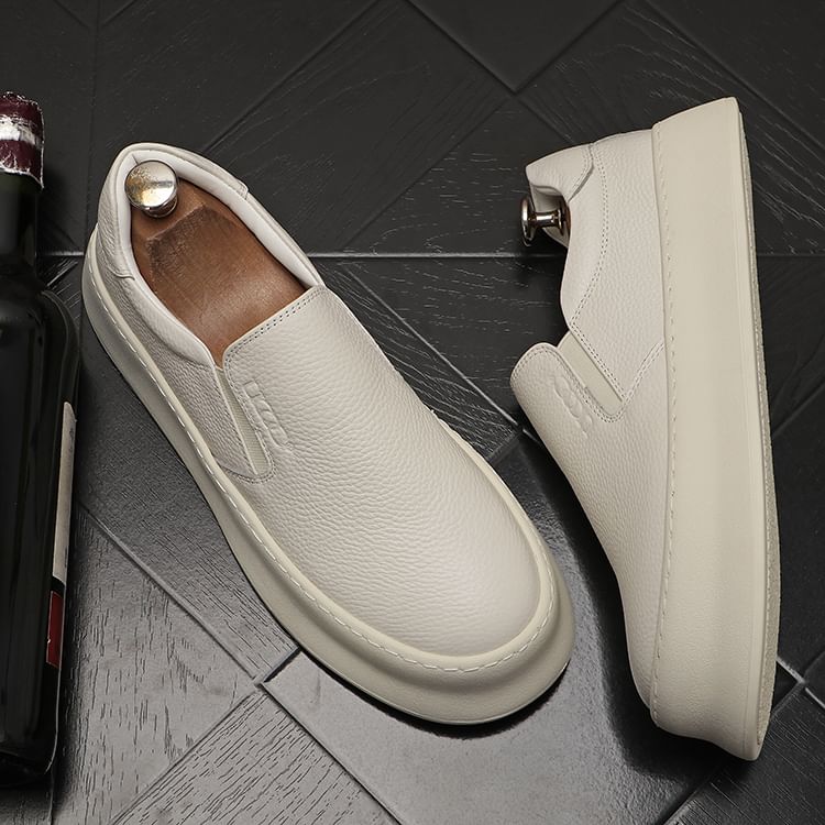 Mr Ozera - Platform Plain Slip Ons