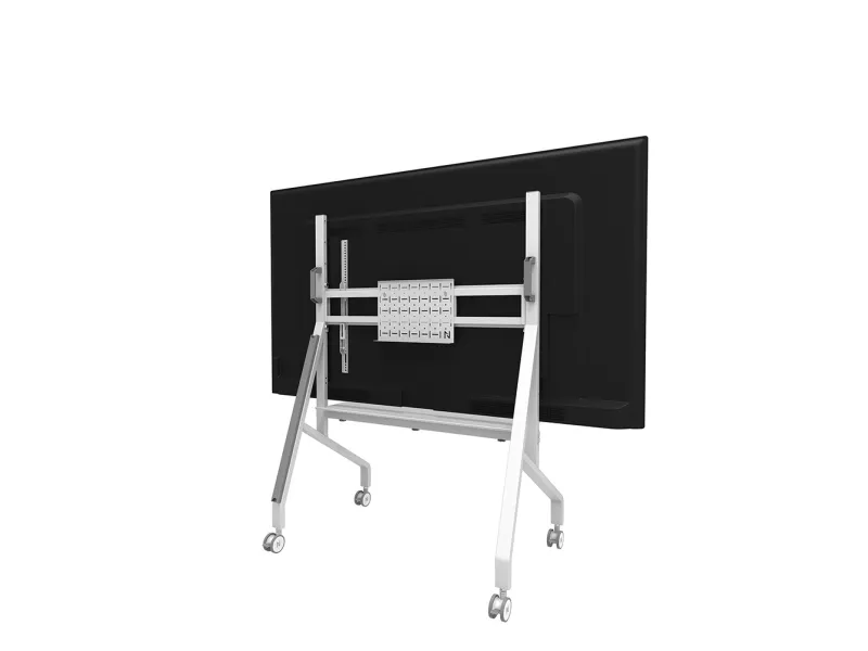 Neomounts Move Go FL50-525WH1 - Vogn med hjul - for fladt panel - låsbar - stål - hvid - skærmstørrelse: 55